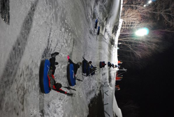 snow tubing down GreyStone